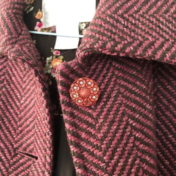 REBECCA Taylor -Pink Wool Coat - Picture 5 of 5